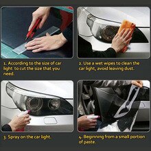 Vinyl Headlight Wrap Film Adhesive UV resistant Bumper Hood Protection