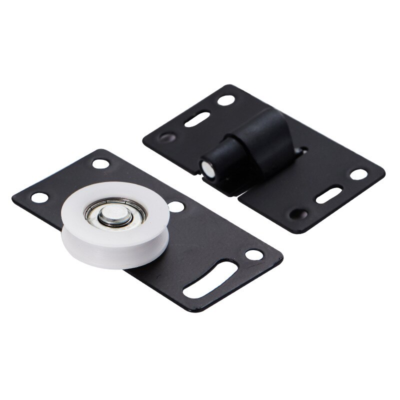 1 Set Rvs Kast Schuifdeur Roller Garderobe Hout Deur Katrol Nylon Wiel Meubels Hardware Accessoires