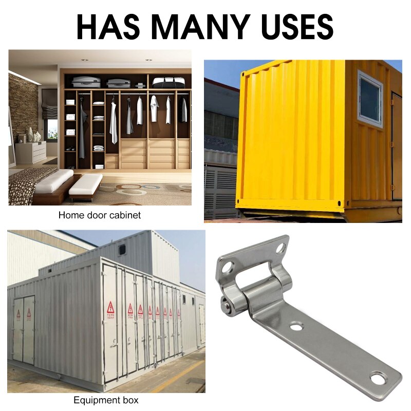 Door Hinge Mirror Polished Hinge Stainless Steel Container Industrial Hinge Equipment Box Distribution Cabinet Hinges Hardware