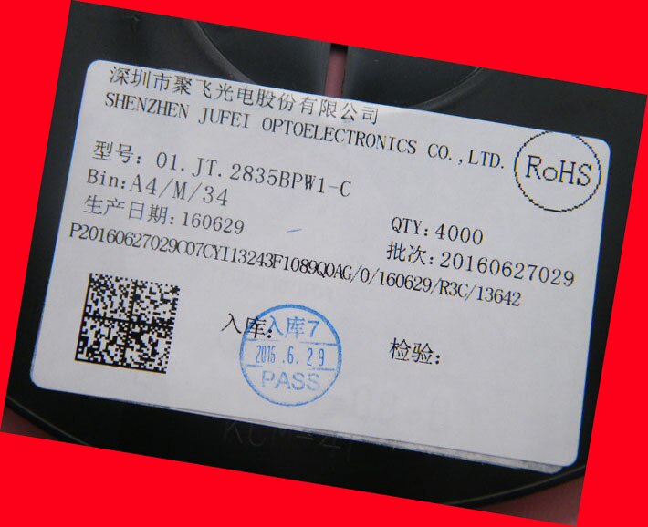 200piece/lot for repair Konka Skyworth Changhong LCD TV LED backlight SMD LEDs Ju-fei 2835 3V Cold white light emitting diode