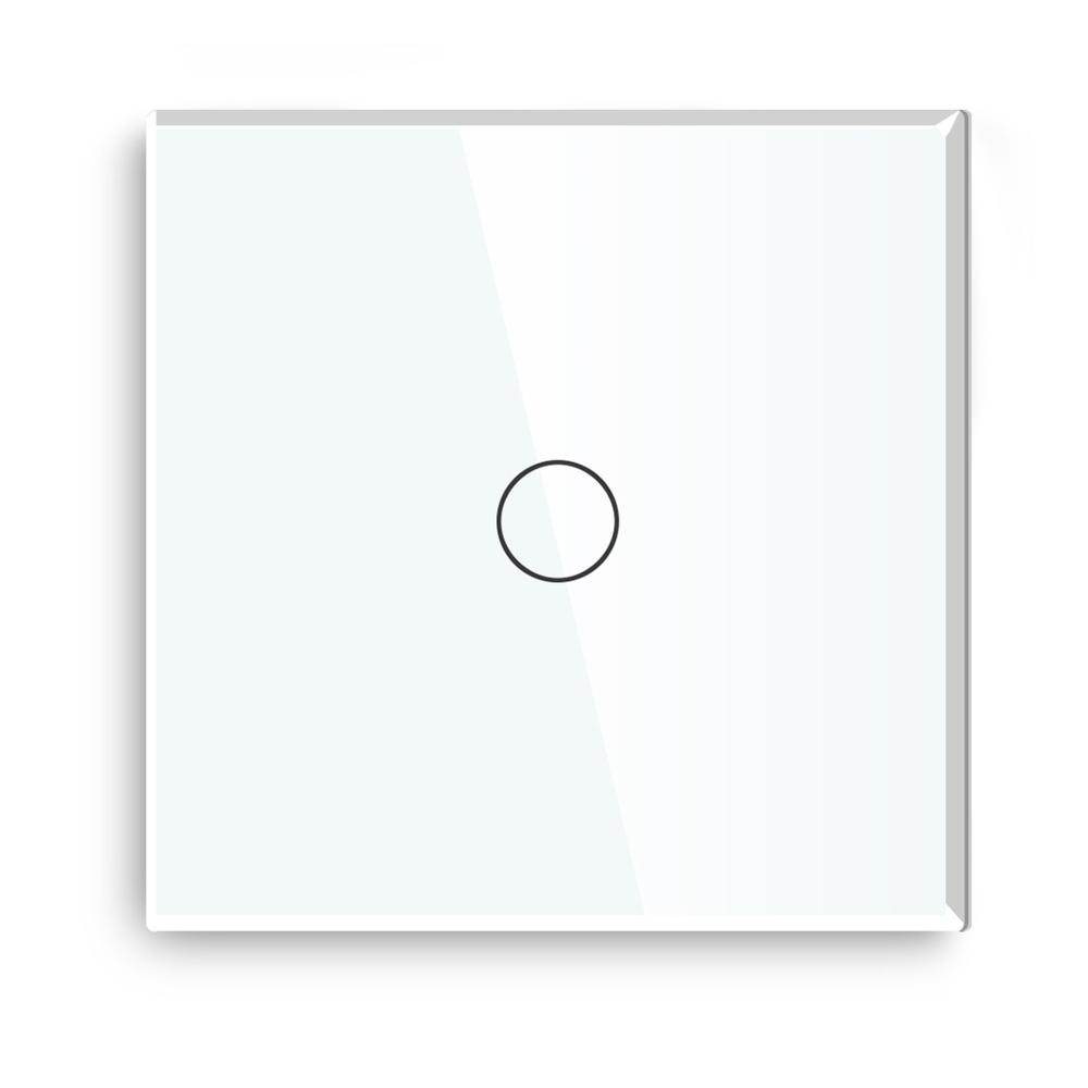Bseed eu touch lysdæmper 1 gang 1 vej 2 vej 3 farver hvid sort gylden krystal panel smart touch screen lysdæmper: Hvid / 1 bande 2 vejs