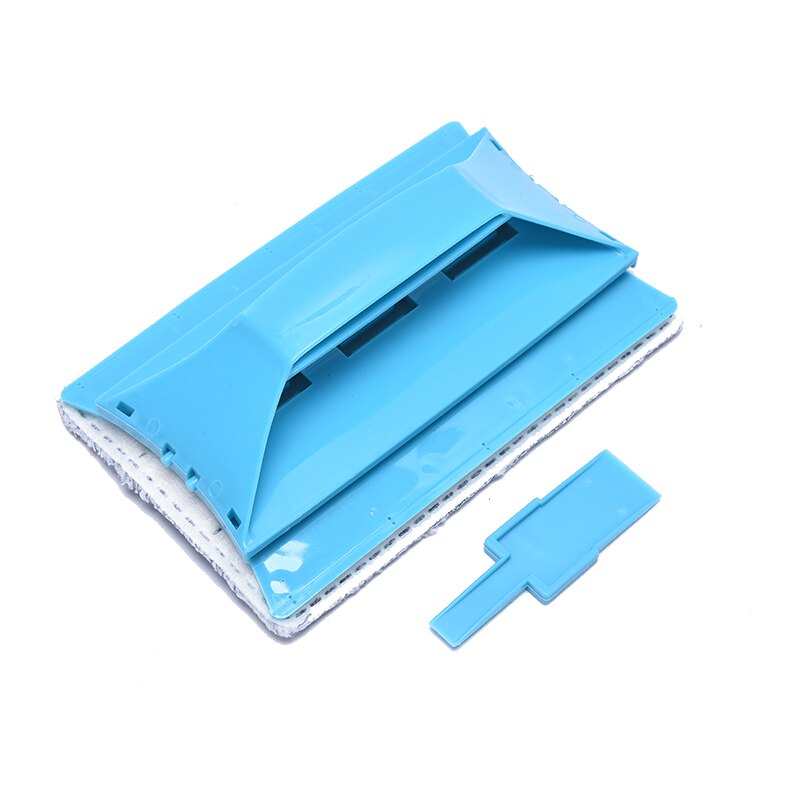 Brosse de nettoyage de miroir de verre, chiffon de nettoyage de rainure de fenêtre pliable pour la maison, outil de lavage de miroir de verre,: Bleu