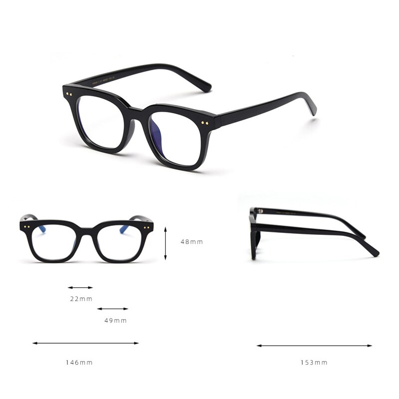 Optical Glasses Frame Man Women Brand Vintage TR90 Small Square Myopia Eyeglasses Frame Clean Lens