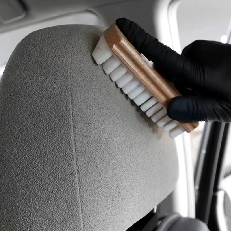 Brosse de nettoyage intérieur de voiture en daim, 2 pièces, tissus en peluche, peau de cerf, brosse de soins de beauté, outils de nettoyage de tapisserie de voiture