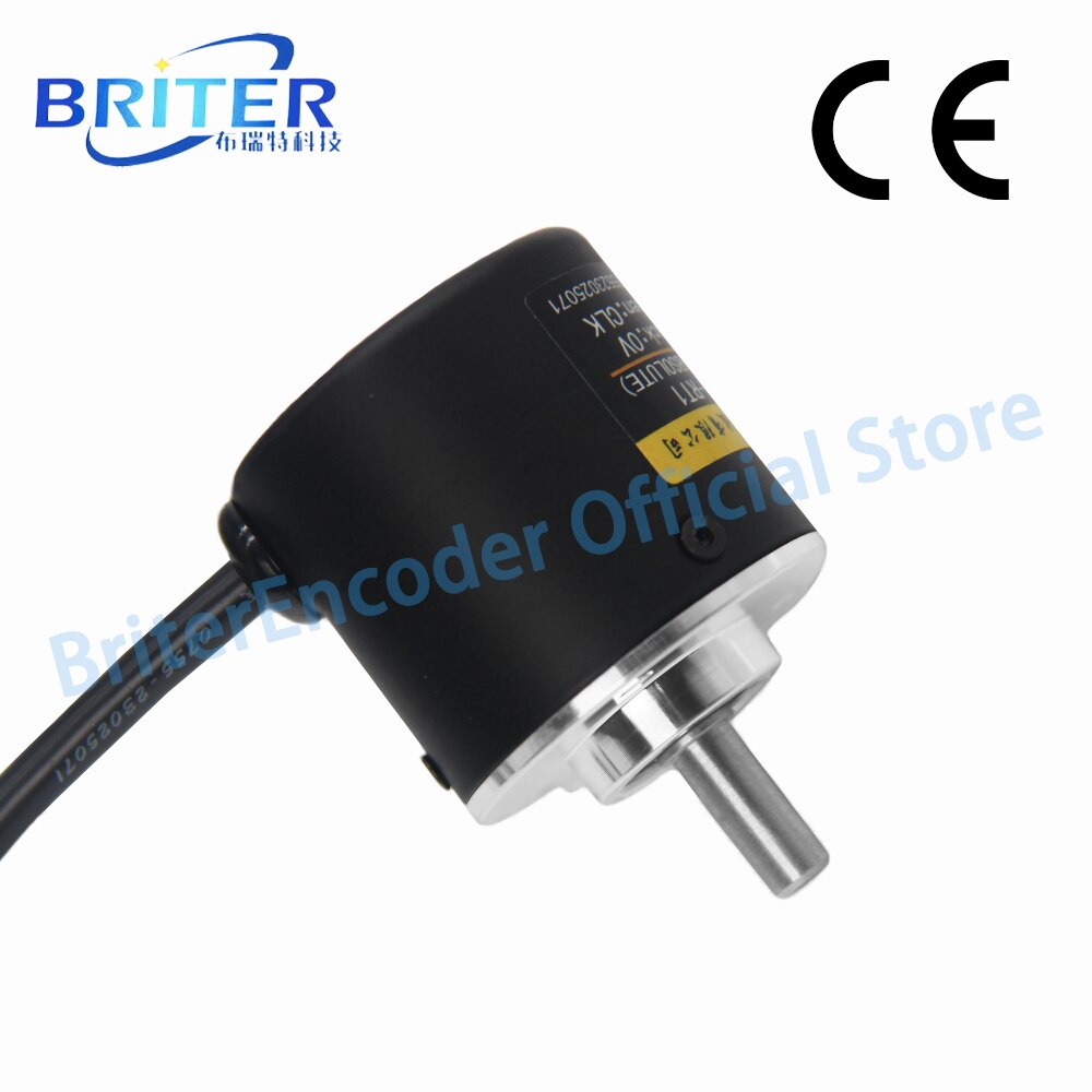 BRT38-S0M SSI Single turn 10/12bit Power off memory Absollute Rotary Encoder 4096 BriterEncoder Angle Measurement Multiturn