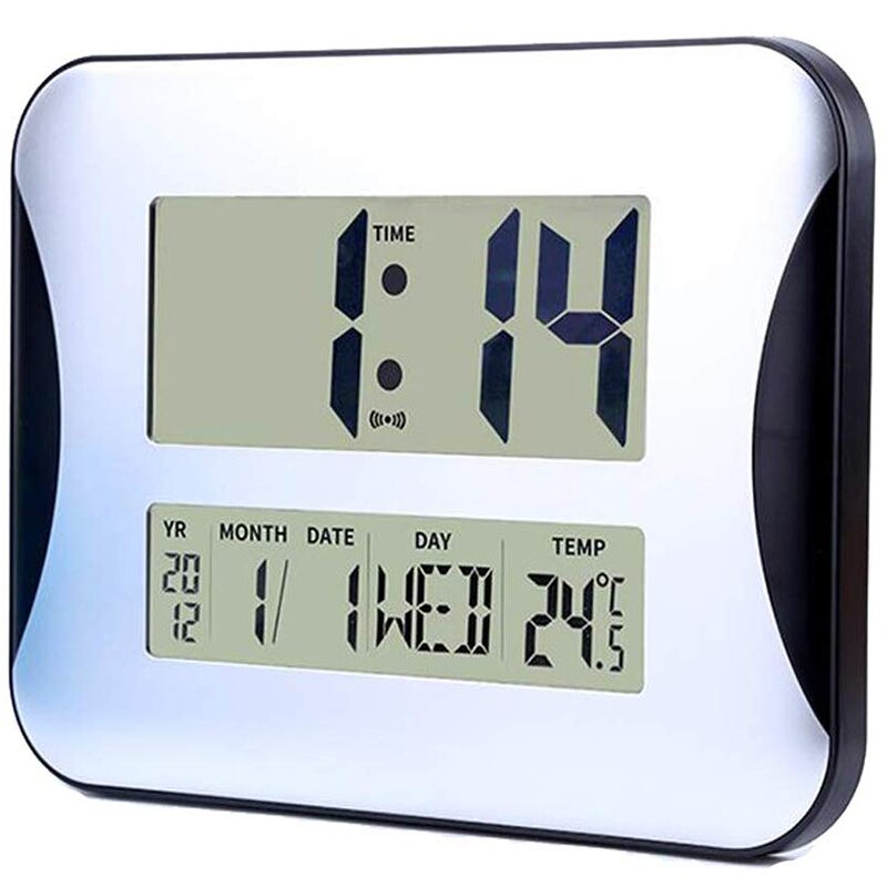 Large Digital Wall Clock with FoldOut Table Stand, Size Is 13 Inches