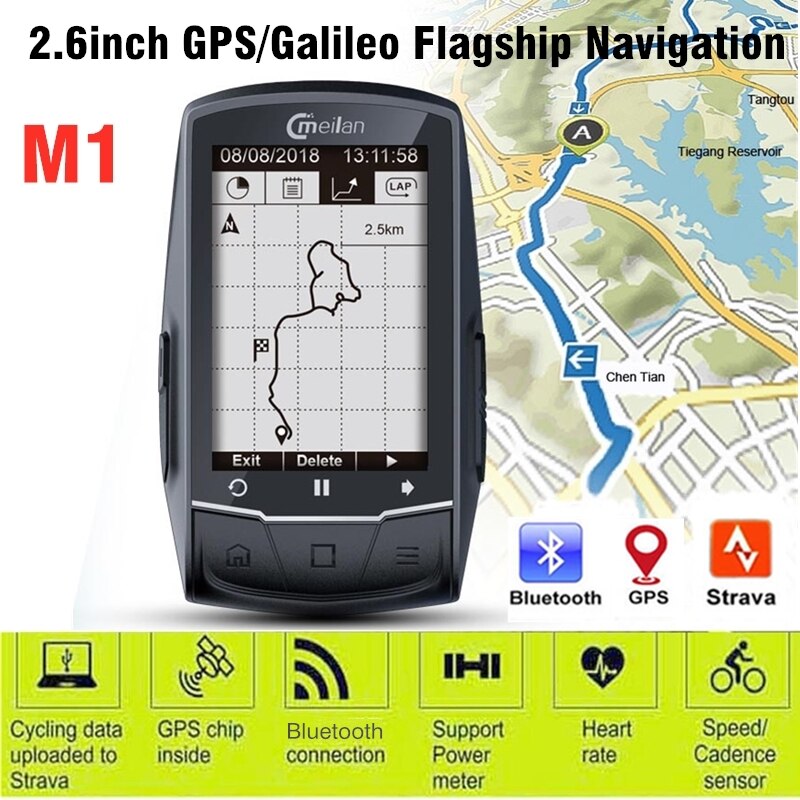 Meilan Cycling Computer Wireless Bike Computer Speed/Cadence Sensor Heart Rate Monitor Bike Speedometer 4.0 Bluetooth Odometer