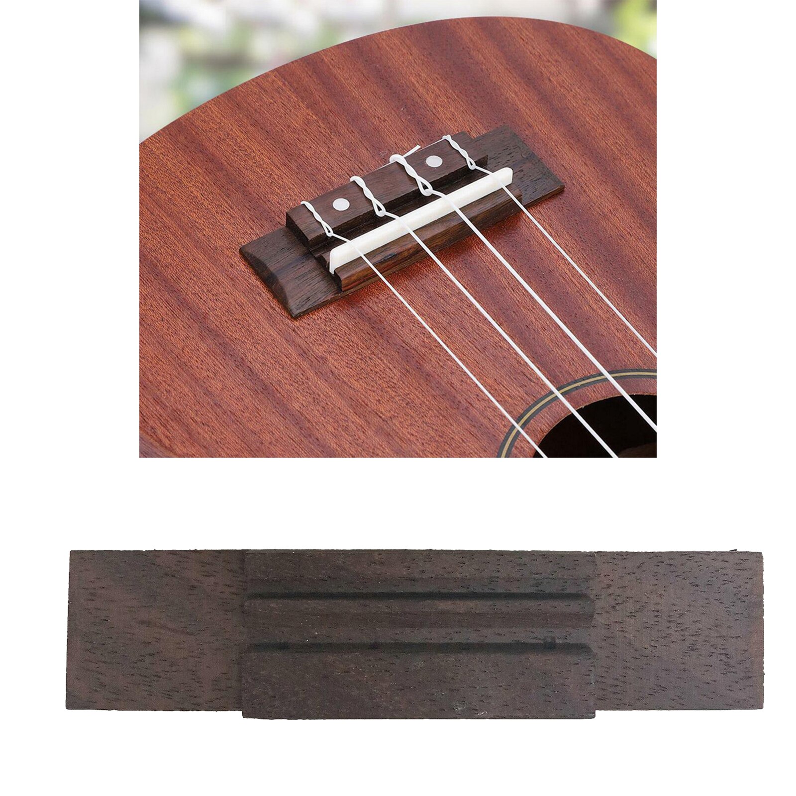 4String Ukulele Bridge for 21/23/26'' Ukulele Uke Musical Replacement Ukulele Rosewood Bridge Accessories