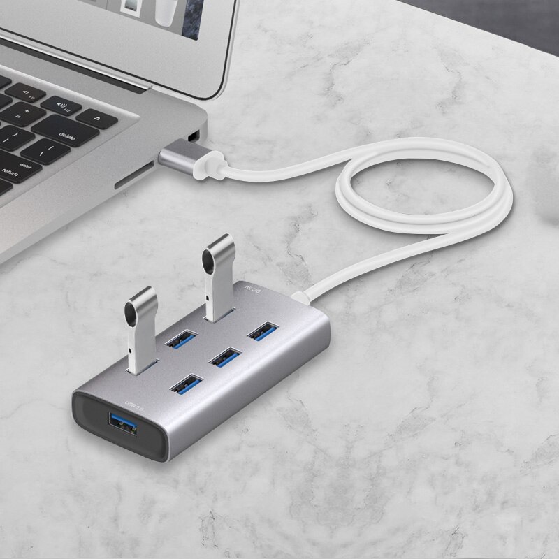 USB 3.0 HUB 7 Ports Schnelle Splitter Netzteil Lade Multi-interface Für Mac iPad iPhone Android WinXP 7 8 datum Übertragung
