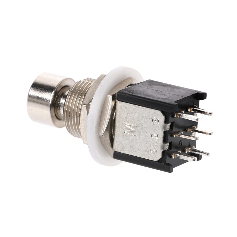 DPDT Momentary On(On) Foot Switch Guitar Effects Pedal Metal Stomp Box 6 Pins Foot Switch