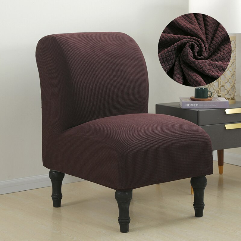 Universele maat stoel Bankbankhoes Elastische fauteuil Hoesbeschermer All-inclusive armloze stoel Hoes voor enkele zitbank: Dark Coffee