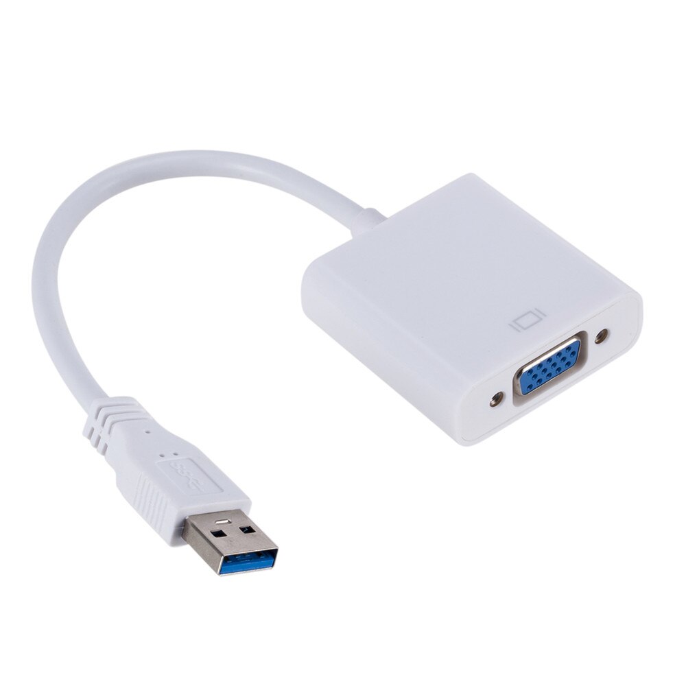 Kebidu vga adapter ekstern usb 3.0 to vga video kabel multi display konverter til win 7/8/10 desktop bærbar pc skærm