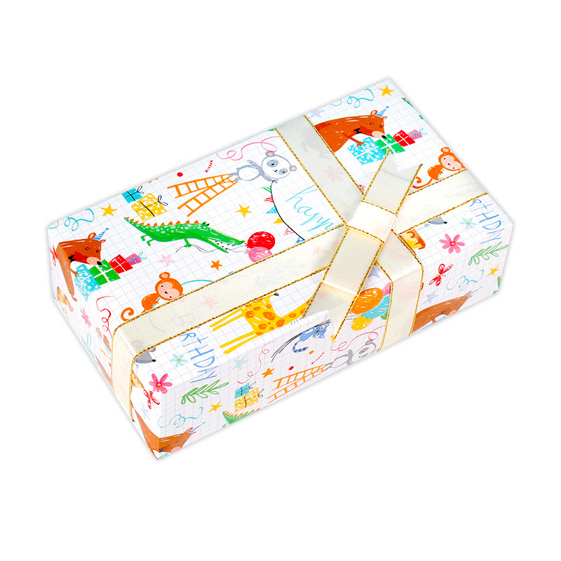 50x70cm Cartoon Style Wrapping Paper Roll for Wedding Kids Birthday Baby Shower Wrap Craft Paper Decor
