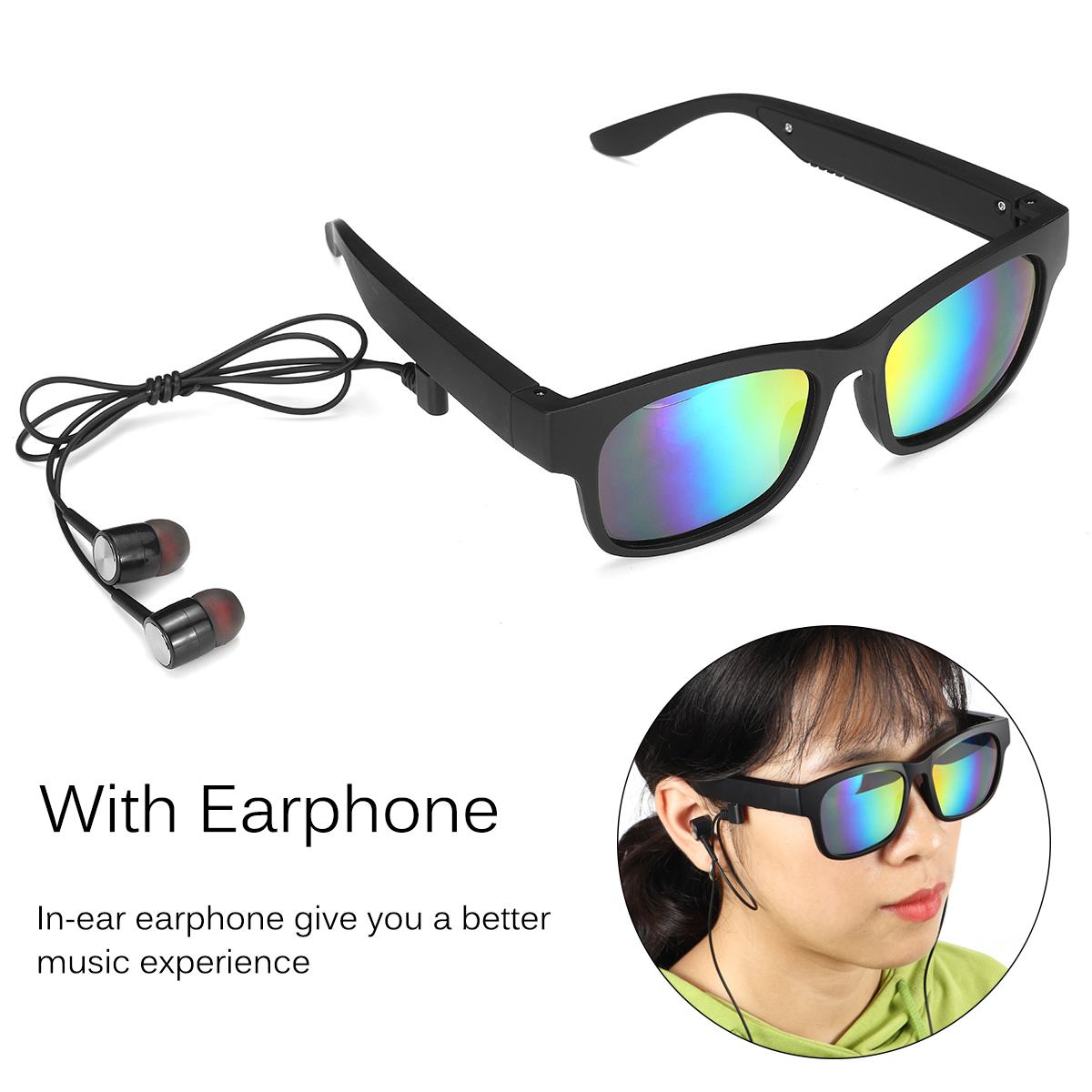 Smart bluetooth Glasses Bone Conduction bluetooth Smart Sport Headphone Sunglasses bluetooth Driving goggles Audio Headset glass