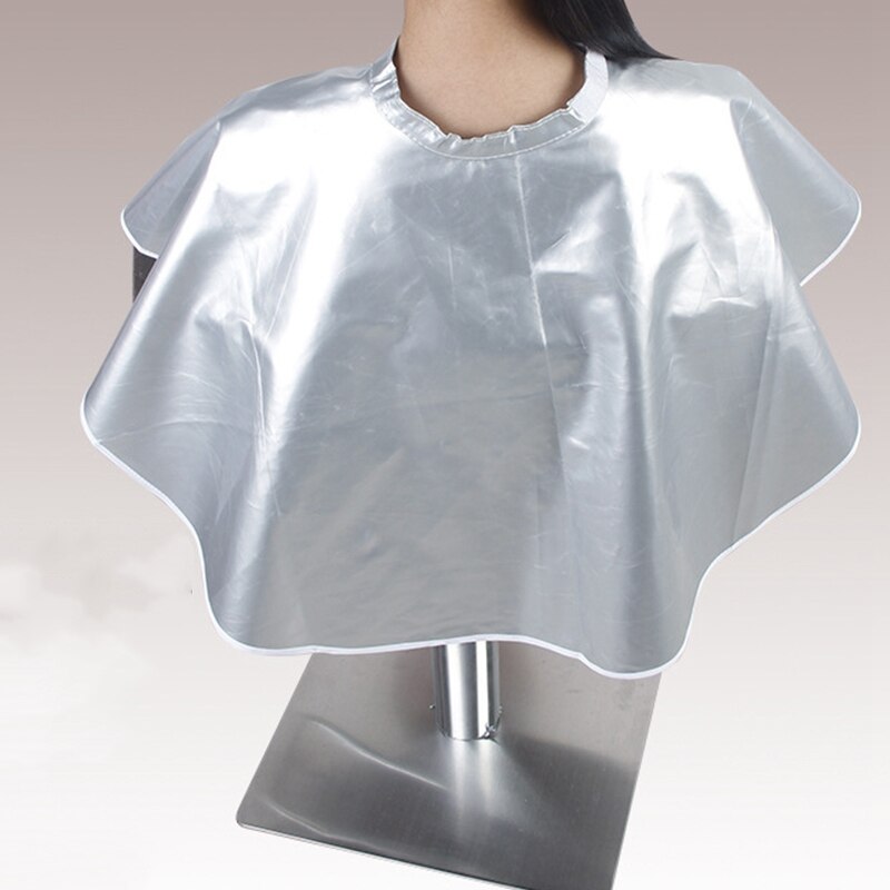 Hook & Loop Locking PVC Salon Hair Apron Mirror Surface Smooth Bib Gown Cappa Hairdressing Collar Styling Wraps Shawl