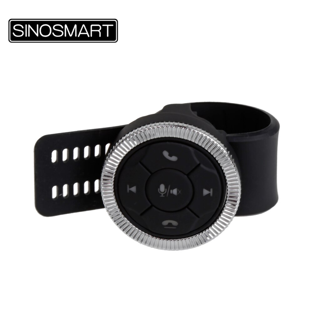 SINOSMART Keys Remote Control Buttons SWC w/ LED Universal Smart Car Steering Wheel Controller Wireless for Navigation Player