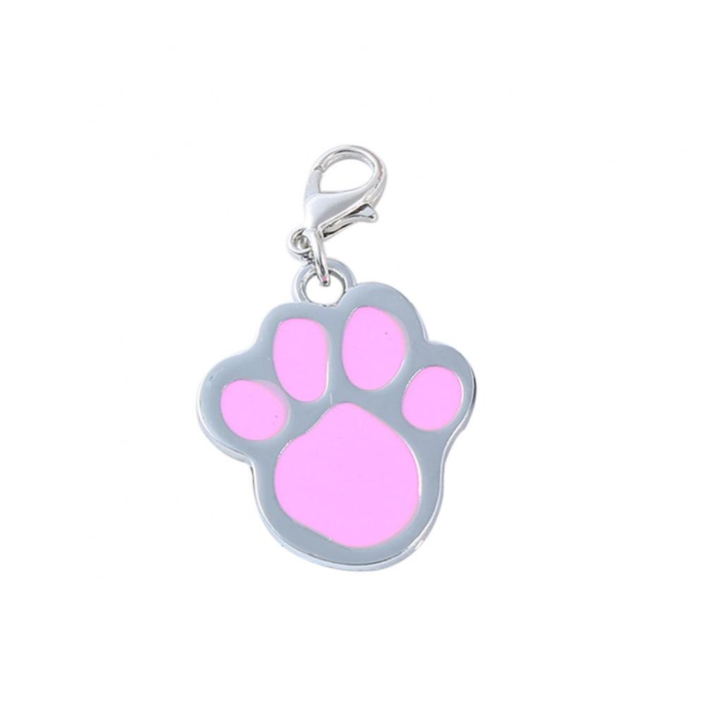 80% Offres Spéciales! Collier à breloques Anti-perte pour chien, chiot, chat, étiquette d'identification, pendentif, accessoires pour animaux de compagnie: Rose