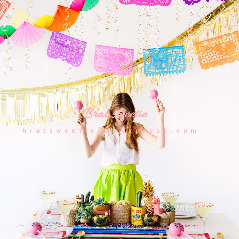 Guirlande bandérole de fête mexicaine | Décorations de mariage pour fête sur le thème du mexique de la journée des morts, fournitures de fête de Mayo