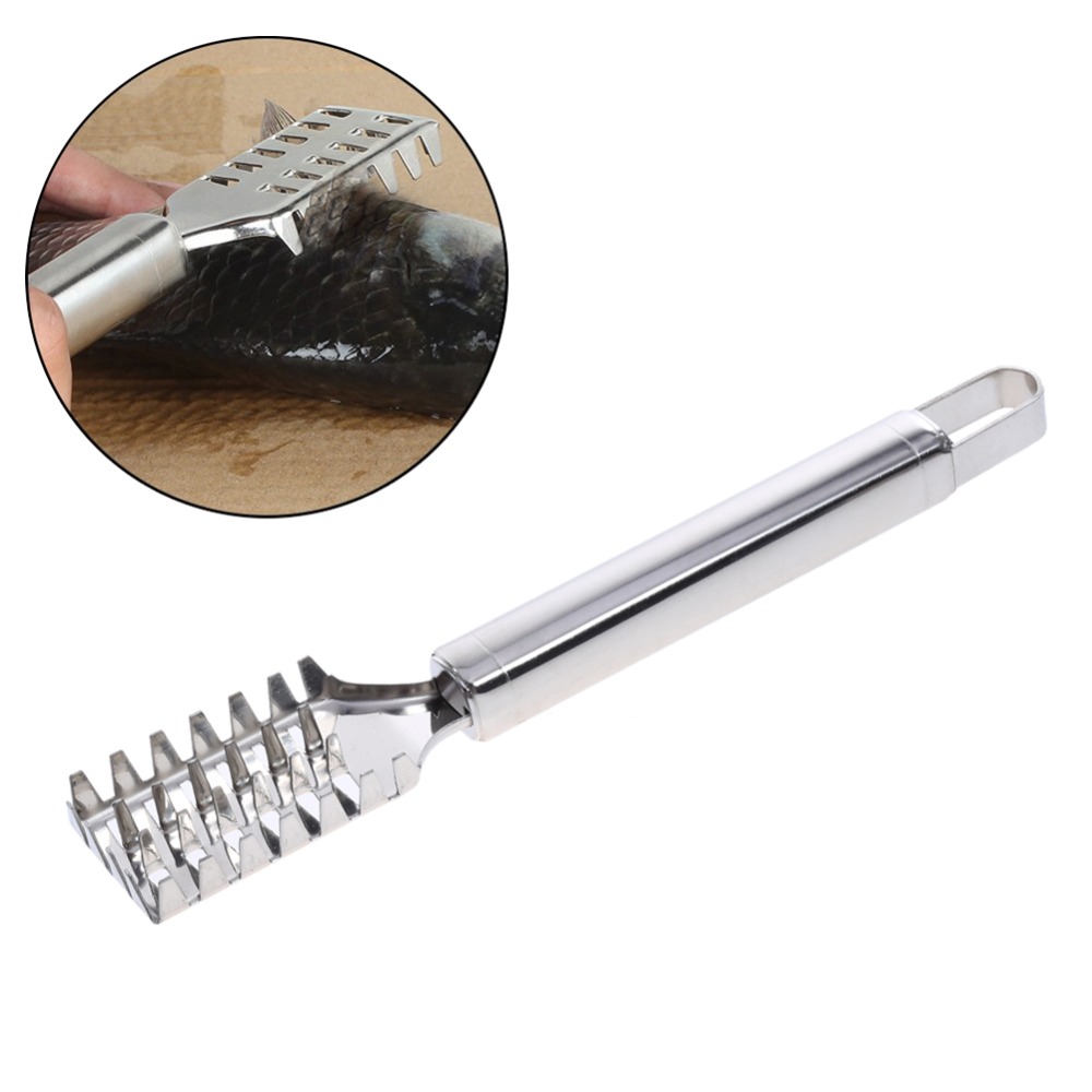 Keuken Gadgets Vis Huid Remover Rvs Schrapen Schubben Borstel Raspen Vis Schoonmaken Peeler Scaler Schraper