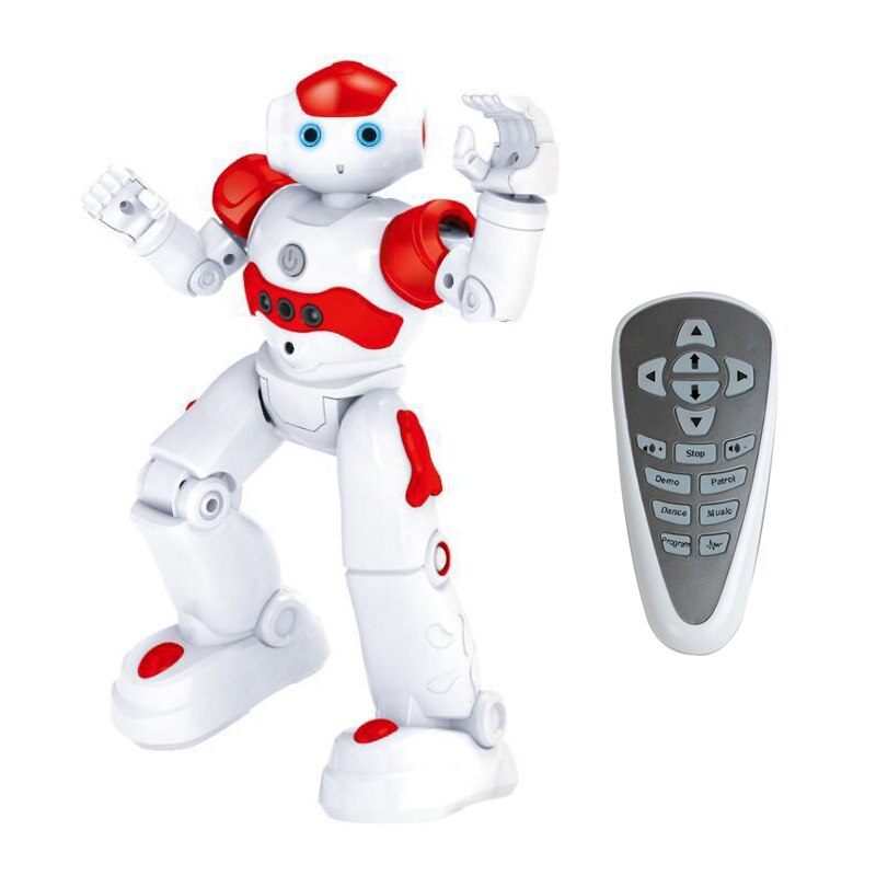 Kid Funny RC Smart Robot Toy Remote Control Interactive Dancing Sing Walking Intelligent Talking Educational Game Birthday: red