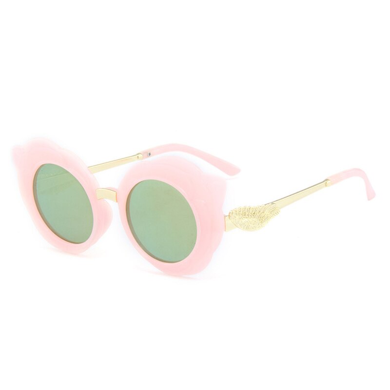 WANMEI. DS ronde mooie kids zonnebril meisjes mode goggle beschermende zonnebril kinderen Eyewear roze kleur