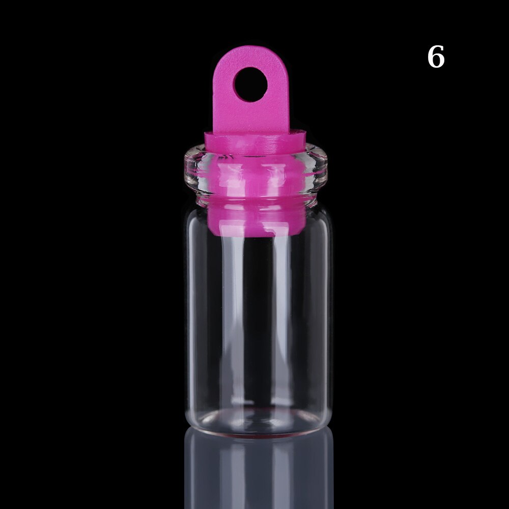 Frascos de cristal con adornos para botella de derrape, botellas de deseos de arcoíris, tapón de corcho, decoración, contenedores DIY, 5 uds.: 6