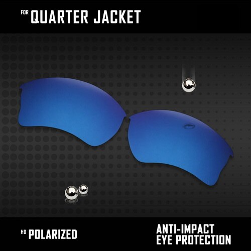 Oowlit-lenzen vervangen voor oakley quarter jacket  oo9200 zonnebril gepolariseerd - meerdere kleuren: Saffierblauw