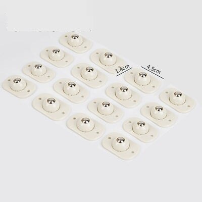 4/12 Stuks Zelfklevende Caster Wielen 360 Graden Rotatie Mini Zwenkwielen Wiel Voor Meubels Opbergdoos Roller kast Prullenbak