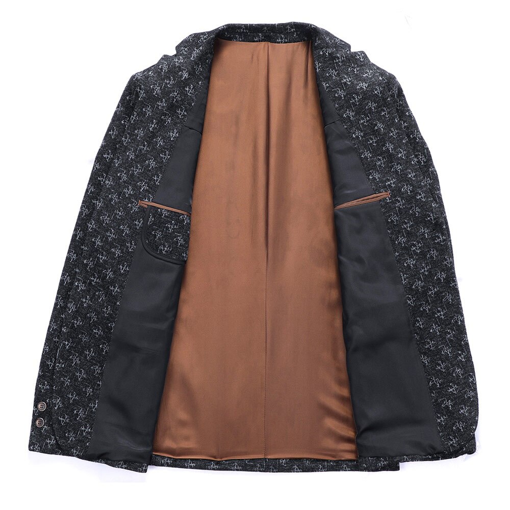 YUNCLOS, chaqueta para hombre, chaqueta ajustada para hombre, blazer negro a la , trajes con estampado para hombre, abrigo, ropa para hombre, tendencias, Masculino