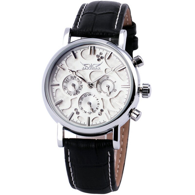 JARAGAR Classico Automatico A 6 Lancette Con Calendario Lancette - Foto 9