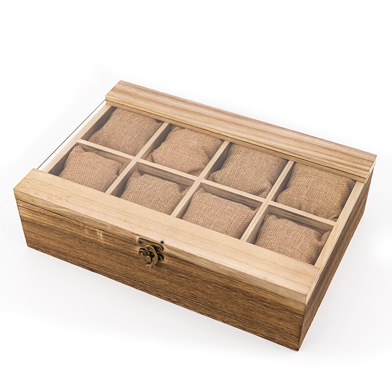 BOBO BIRD Leatherette Wrist Watch Display Box Organizer Storage Box Watch Holder Jewelry Display Case saat kutusu: Wood without logo