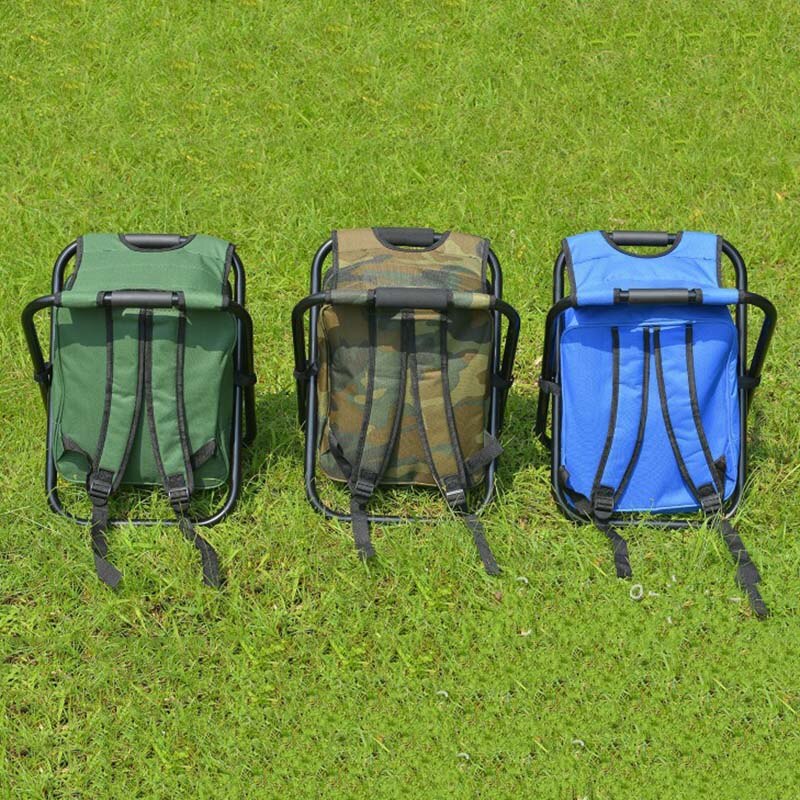 Multifunctional Foldable Camping Chair Seat with Picnic Bag Hiking Seat Bag ENA88
