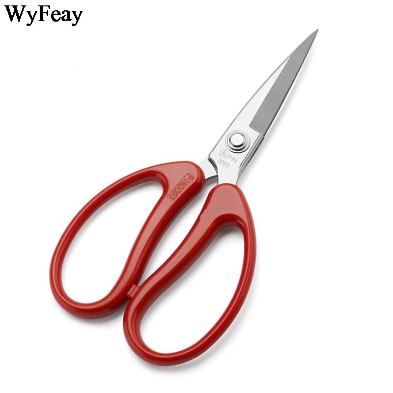 Stainless Steel Sewing Scissors Plastic Strong Civilian Shears Cutter Kitchen Embroidery Leather Fabric Household Scissors Tools