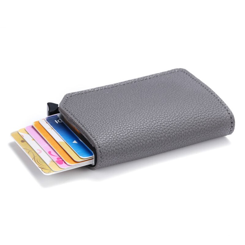 Bisi Goro Carbon Fiber Anti-Diefstal Kaarthouder Rfid Pop-Up Clutch Multi Mannen En Vrouwen Unisex card Case Multi Smart Portemonnee