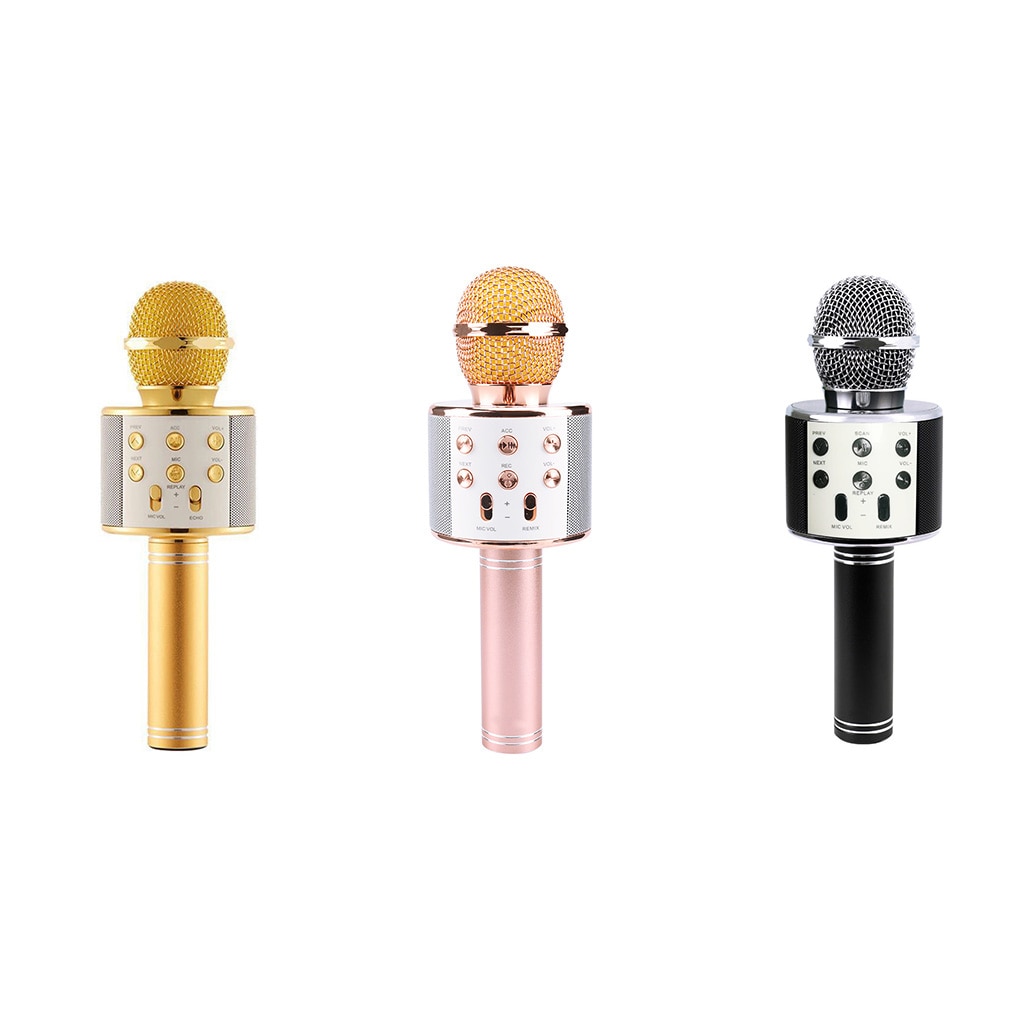 WS858 Wireless Usb Microphone Condenser Karaoke Mic Bluetooth Stand Radio Mikrofon Studio Recording Studio