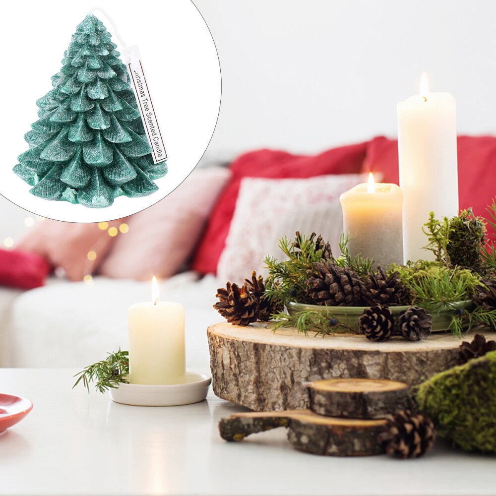 1Pc Candle Christmas Tree Wax Candle Exquisite Christmas Props