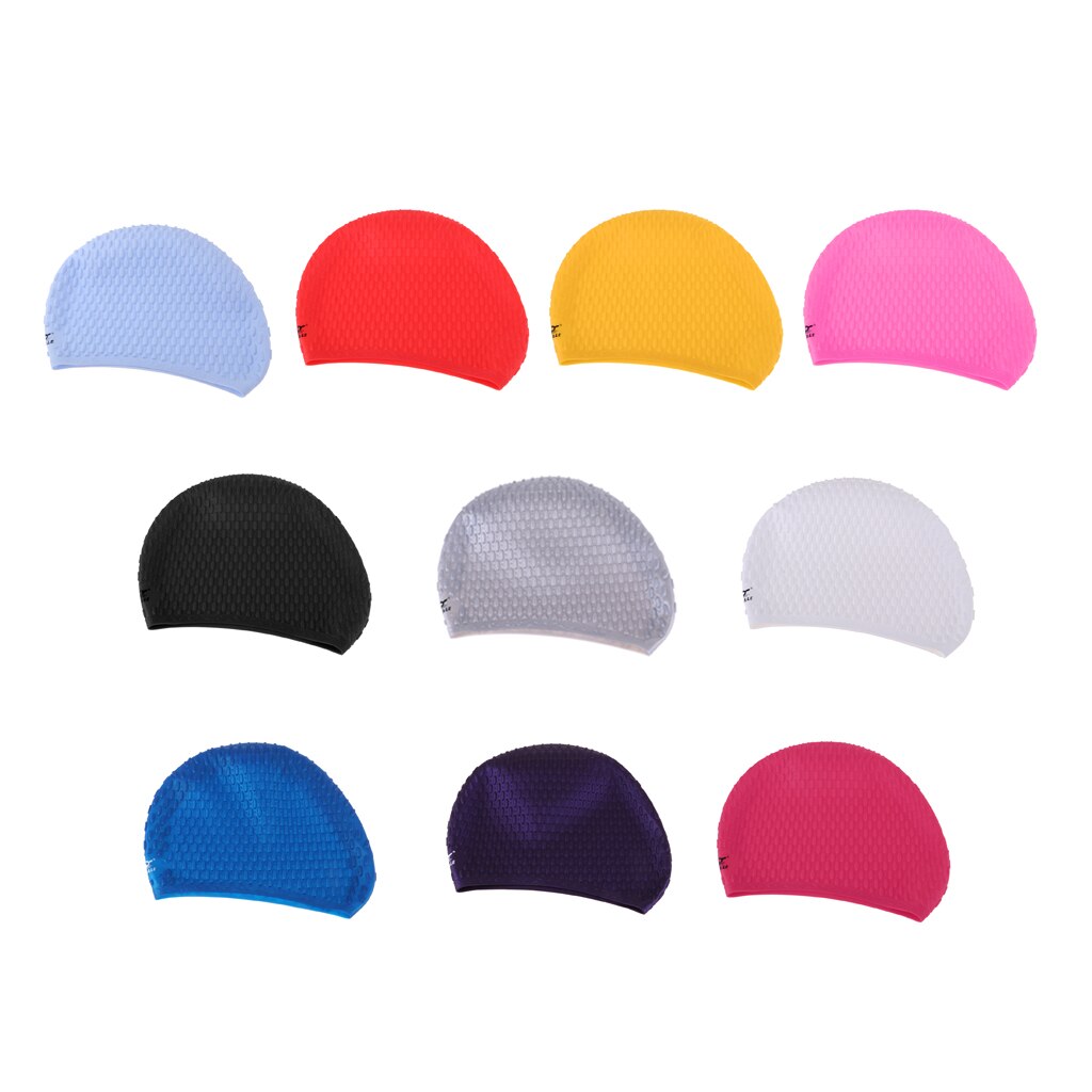 Silicone Swimming Caps Silica Gel Swim Caps Waterproof Shower Hat Adults Swimming Caps