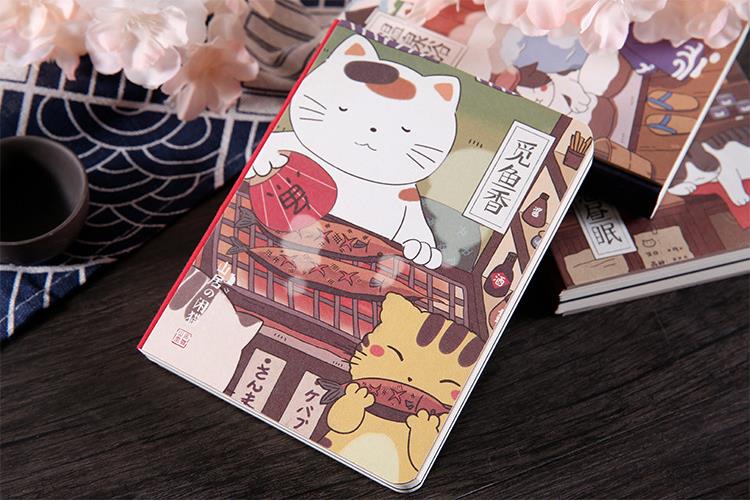 "Japanese Cat ver4" Cute Monthly Planner Study Agenda Notebook Pocket Diary Freenote Journal Stationery