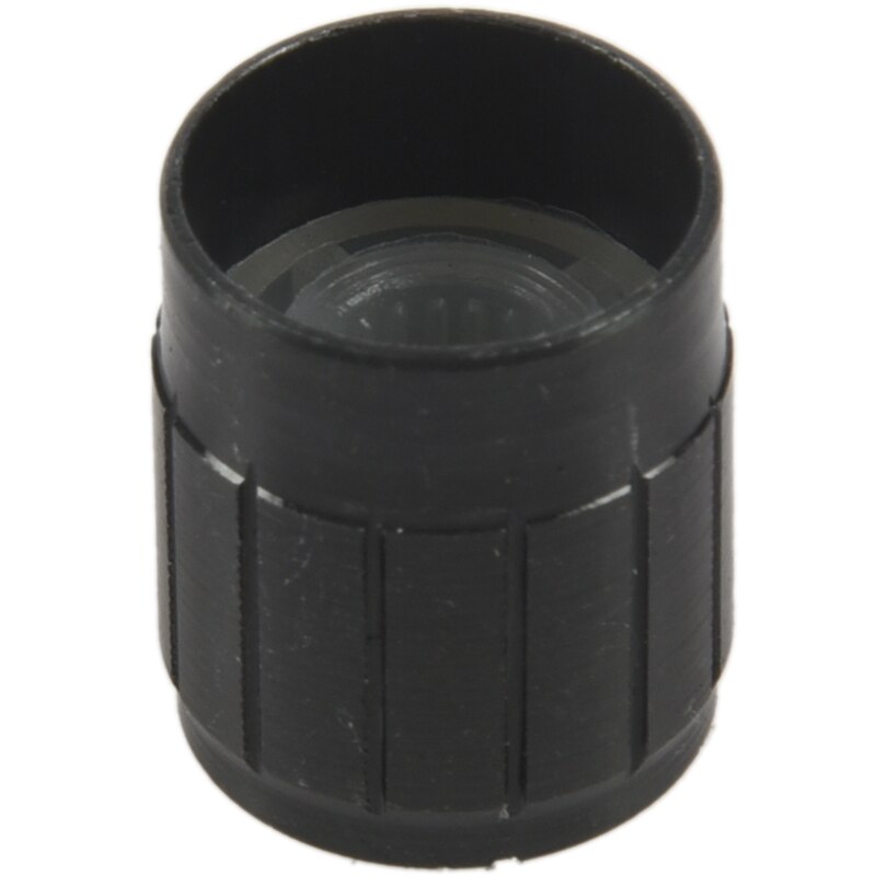 2 st halkfria räfflade handtag potentiometer rattar lock 6mm dia hål svart