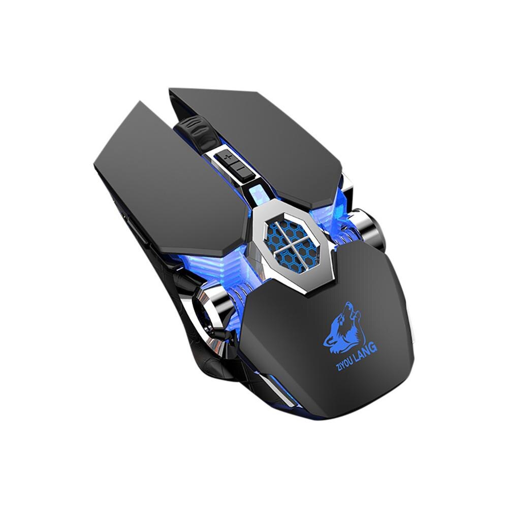 X13 Wireless Gaming Mouse Dual Mode 2.4G+ Bluetooth USB Rechargeable Gamer light Gaming Mouse for PC 6 Button Weight Adjustment: C