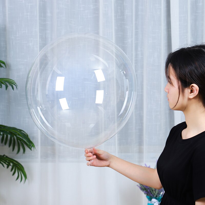Globo transparente de helio inflable para niños, globo transparente de PVC de 12/20/24/36 pulgadas, decoración para de cumpleaños y boda, juguete
