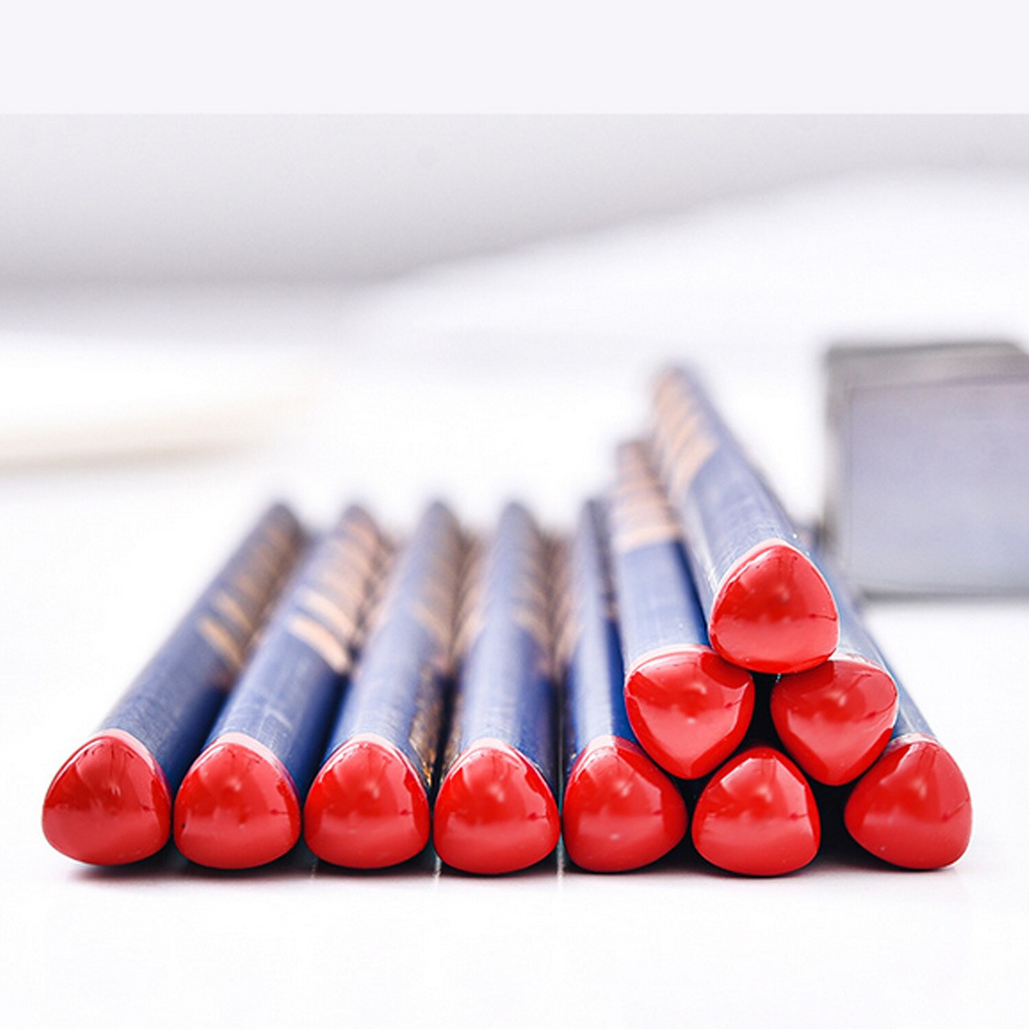 12pcs HB Pencil Kit Kids Students Grip Posture Correction Triangle Wooden Pencils for Drawing Art Sketching Writing
