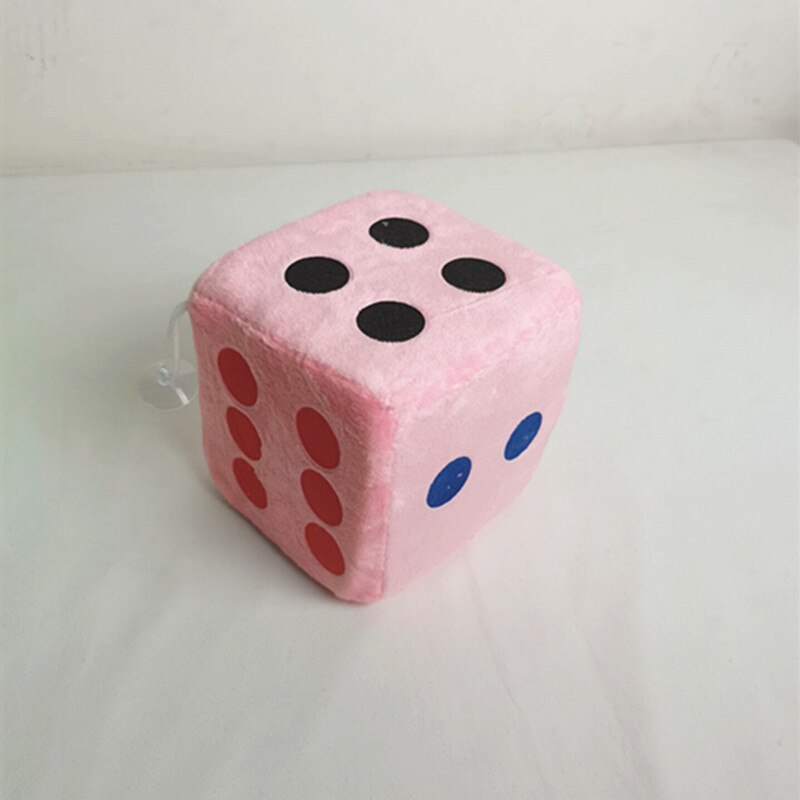 1 pces/grande brinquedo de pelúcia dados comprimento lateral 12cm ponto dados três cores estão disponíveis adereços para jogos de educação precoce: Pink