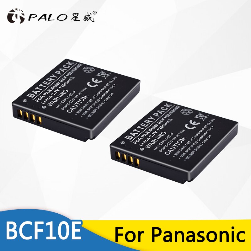 2 Pcs 1200 Mah Digitale Batterij Voor Panasonic Lumix Camera CGA-S/106B CGA-S/106C CGA-S/106D DE-A59B DMW-BCF10E Dmw BCF10E DMWBCF10E