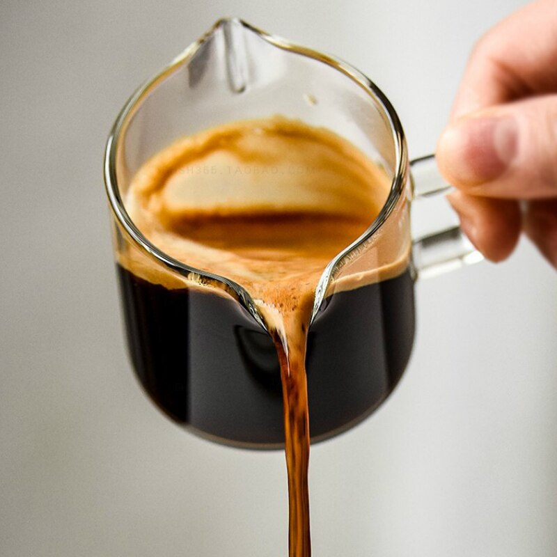 Glass Small Milk Cup Can Concentrated Ice Latte Italian Sharing Coffee Cup Sauce Cup Double Mouth 120ml