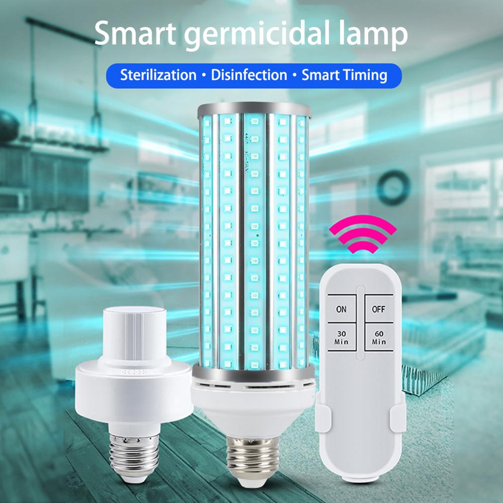 Bombilla LED ultravioleta de maíz para desinfección, esterilizador de luces Led de ozono para el hogar, elimina ácaros, 60W, Lámpara Germicida UV, E27/E26