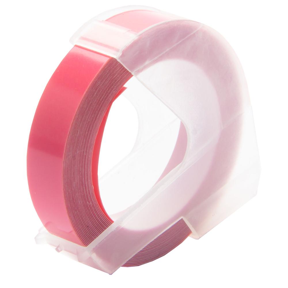 17 Colors 3D Embossing Tape For DYMO Plastic Embossing Tape DIY Tape For DYMO Motex E-101 Motex E-202 Motex E-303 Label Maker: pink