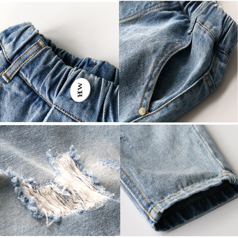 IENENS-pantalones vaqueros clásicos para niños, ropa de , informal, Stertch