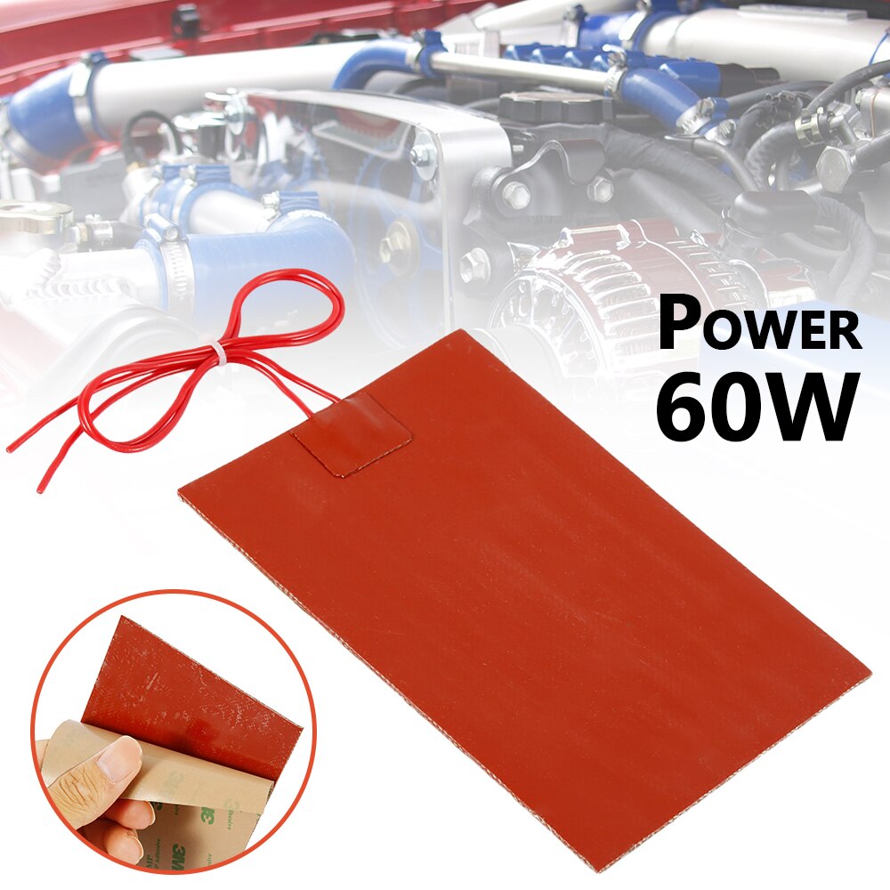 60W 220V Motorolie Tank Silicone Heater Pad Universele Brandstoftank Watertank Rubber Verwarming Mat Warming Accessoires 10X15 Cm