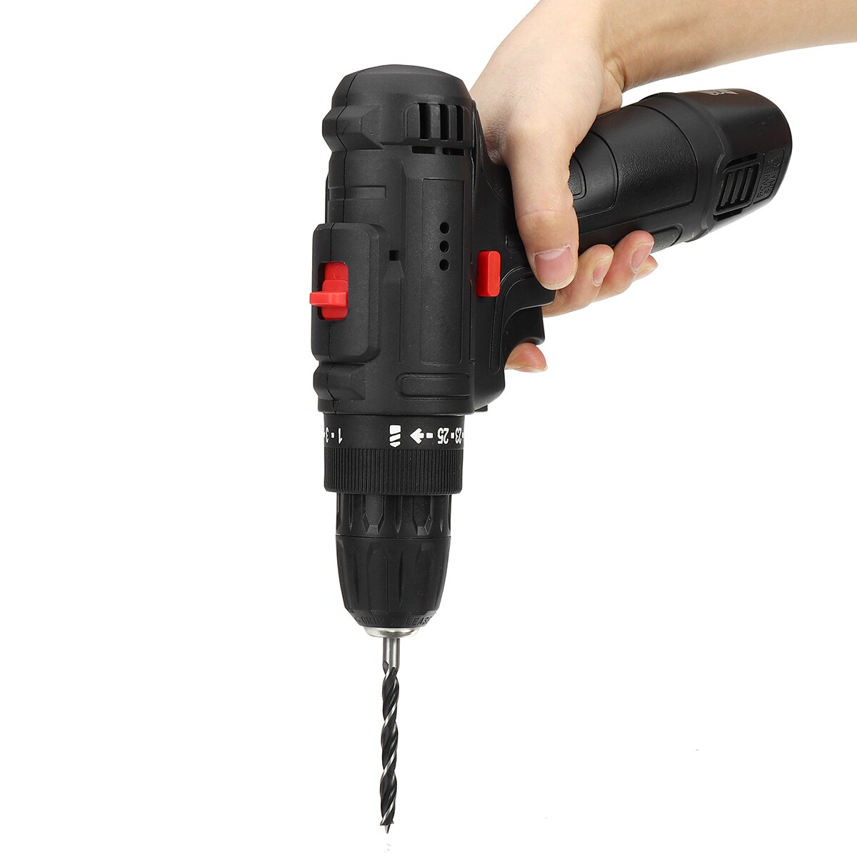 12V Electric Cordless Screwdriver With Battery Rechargeable Dual Speed Cordless Drill Screwdriver Hammer Impact Power Tools